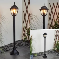 Luminaires Rustiques-hofstein Borne lumineuse Naofe Noir, 1 lumière