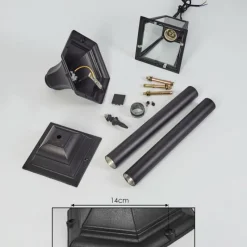 Luminaires Rustiques-hofstein Borne lumineuse Naofe Noir, 1 lumière