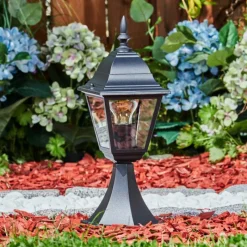 Luminaires Rustiques-hofstein Borne lumineuse Naofe Noir, 1 lumière