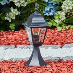 Luminaires Rustiques-hofstein Borne lumineuse Naofe Noir, 1 lumière