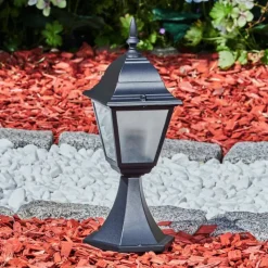 Luminaires Rustiques-hofstein Borne lumineuse Naofe Noir, 1 lumière