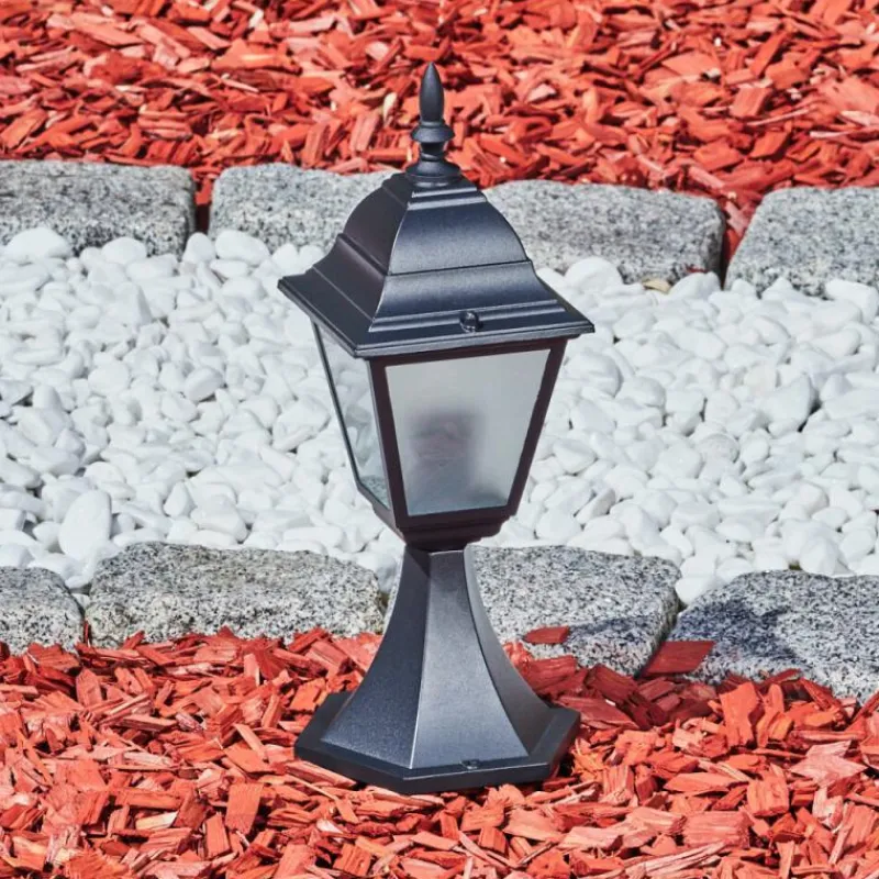 Luminaires Rustiques-hofstein Borne lumineuse Naofe Noir, 1 lumière