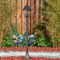 Luminaires Rustiques-hofstein Borne lumineuse Naofe Noir, 1 lumière