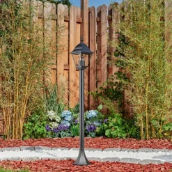 Luminaires Rustiques-hofstein Borne lumineuse Naofe Noir, 1 lumière