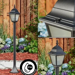 Luminaires Rustiques-hofstein Borne lumineuse Naofe Noir, 1 lumière