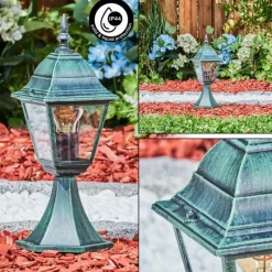 Luminaires Rustiques-hofstein Borne lumineuse Naofe Vert, Noir, 1 lumière