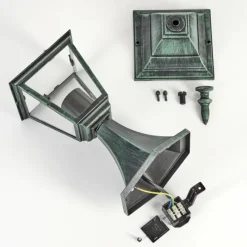 Luminaires Rustiques-hofstein Borne lumineuse Naofe Vert, Noir, 1 lumière