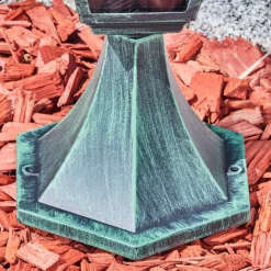 Luminaires Rustiques-hofstein Borne lumineuse Naofe Vert, Noir, 1 lumière