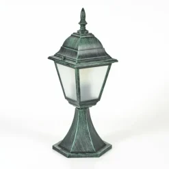 Luminaires Rustiques-hofstein Borne lumineuse Naofe Vert, Noir, 1 lumière