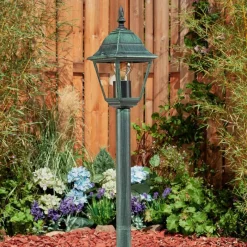 Luminaires Rustiques-hofstein Borne lumineuse Naofe Vert, Noir, 1 lumière