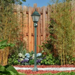 Luminaires Rustiques-hofstein Borne lumineuse Naofe Vert, Noir, 1 lumière, Détecteur de mouvement