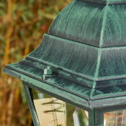 Luminaires Rustiques-hofstein Borne lumineuse Naofe Vert, Noir, 1 lumière, Détecteur de mouvement