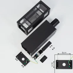 hofstein Borne lumineuse Nelgen Noir, 1 lumière