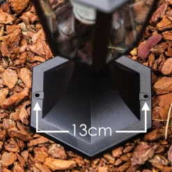 Luminaires Rustiques-hofstein Borne lumineuse noire Noir, Transparent, 1 lumière