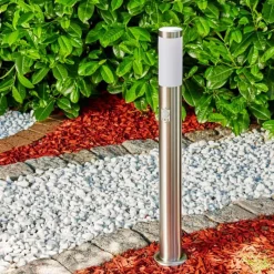 hofstein Borne lumineuse Norburg Acier inoxydable, 1 lumière, Détecteur de mouvement