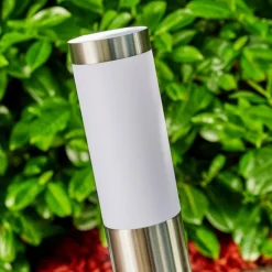 hofstein Borne lumineuse Norburg Acier inoxydable, 1 lumière, Détecteur de mouvement