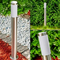 hofstein Borne lumineuse Norburg Acier inoxydable, 1 lumière