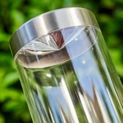 hofstein Borne lumineuse Noreaz LED Acier inoxydable, 1 lumière