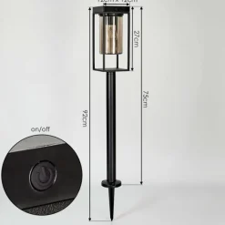 hofstein Borne lumineuse Palanga Noir, 1 lumière