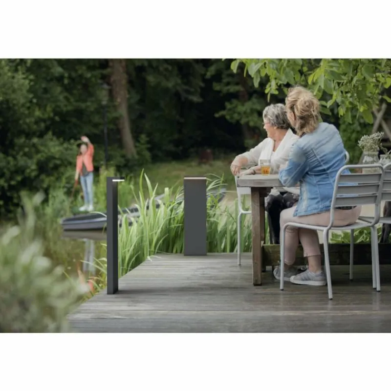 Luminaires Philips Borne lumineuse Philips Bustan LED Anthracite, 2 lumières