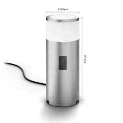 Luminaires Philips Borne lumineuse Philips Hue Calla LED Aluminium, 1 lumière, Changeur de couleurs