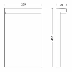 Luminaires Philips Borne lumineuse Philips Hue Nyro LED Noir, 1 lumière, Changeur de couleurs