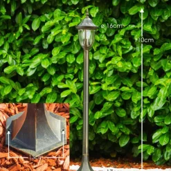 Luminaires Rustiques-hofstein Borne lumineuse Ribadeo Brun doré, 1 lumière