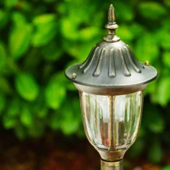 Luminaires Rustiques-hofstein Borne lumineuse Ribadeo Brun doré, 1 lumière