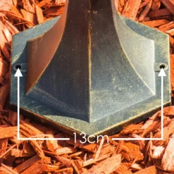 Luminaires Rustiques-hofstein Borne lumineuse Ribadeo Noir doré, 1 lumière