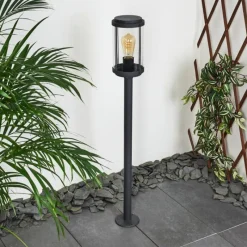 Lampes Vintages & Rétros-hofstein Borne lumineuse Riola Anthracite, 1 lumière