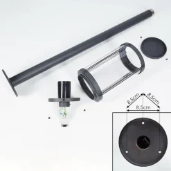 Lampes Vintages & Rétros-hofstein Borne lumineuse Riola Anthracite, 1 lumière