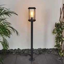 Lampes Vintages & Rétros-hofstein Borne lumineuse Riola Anthracite, 1 lumière