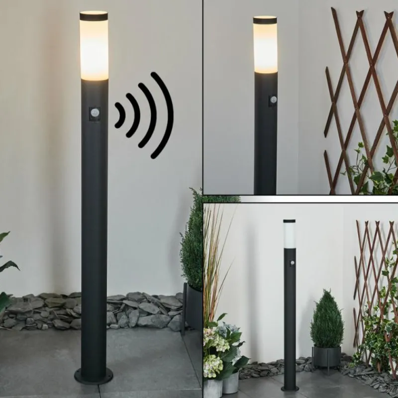 hofstein Borne lumineuse Ruti Noir, 1 lumière, Détecteur de mouvement