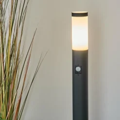 hofstein Borne lumineuse Ruti Noir, 1 lumière, Détecteur de mouvement