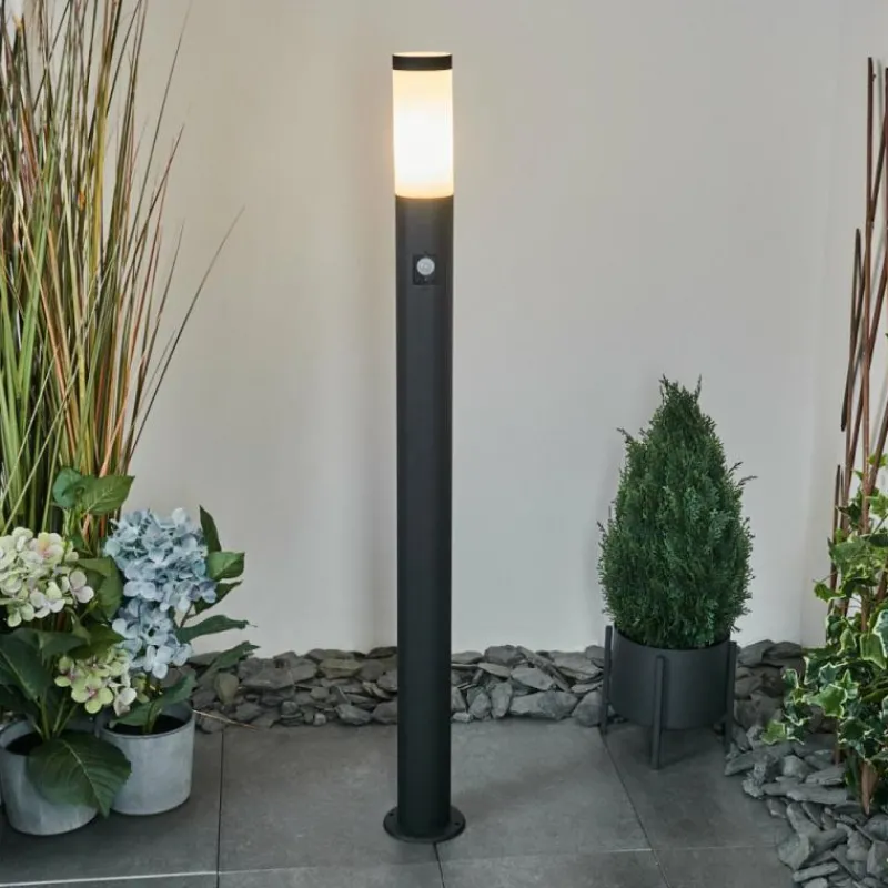 hofstein Borne lumineuse Ruti Noir, 1 lumière, Détecteur de mouvement