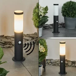 hofstein Borne lumineuse Ruti Noir, 1 lumière, Détecteur de mouvement