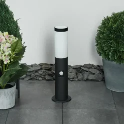 hofstein Borne lumineuse Ruti Noir, 1 lumière, Détecteur de mouvement