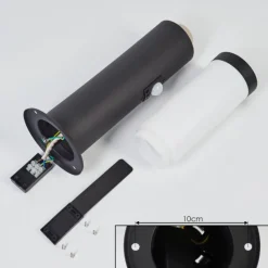 hofstein Borne lumineuse Ruti Noir, 1 lumière, Détecteur de mouvement