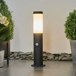 hofstein Borne lumineuse Ruti Noir, 1 lumière, Détecteur de mouvement