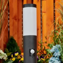 hofstein Borne lumineuse Ruti Noir, 1 lumière, Détecteur de mouvement