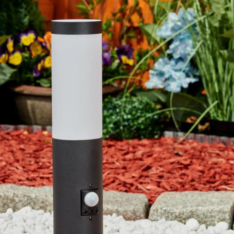 hofstein Borne lumineuse Ruti Noir, 1 lumière, Détecteur de mouvement