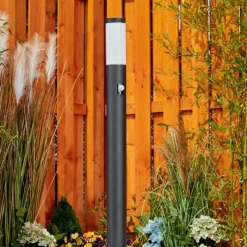 hofstein Borne lumineuse Ruti Noir, 1 lumière, Détecteur de mouvement