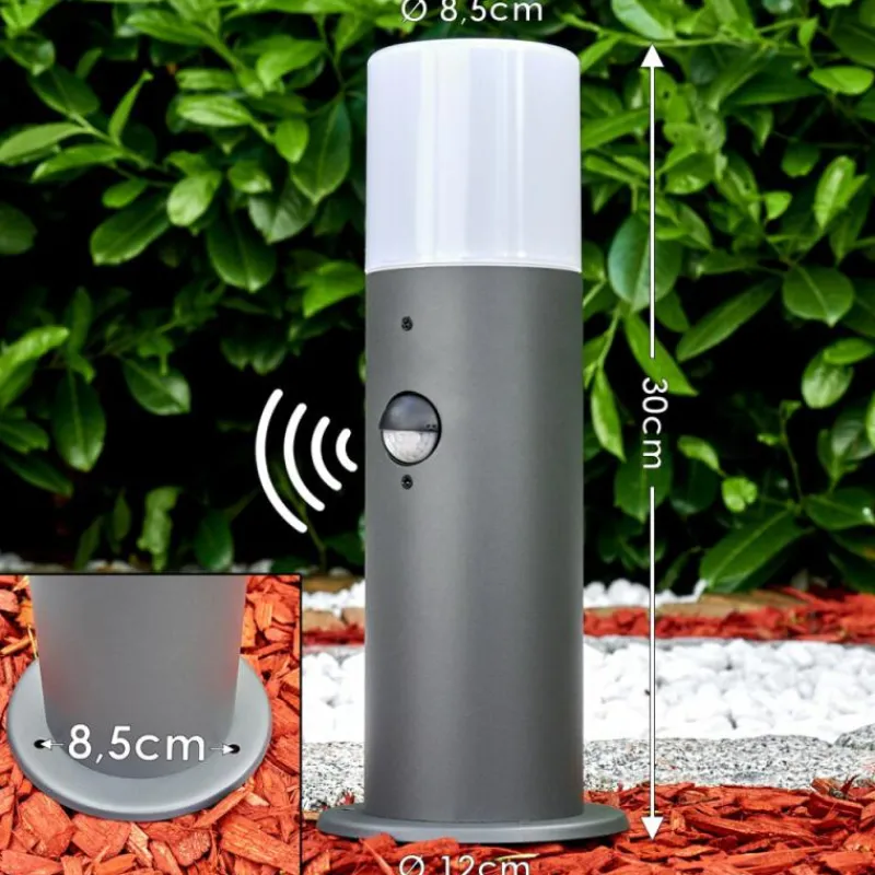 hofstein Borne lumineuse Schafhaus Anthracite, 1 lumière, Détecteur de mouvement