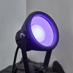 hofstein Borne lumineuse Sempach LED Noir, 1 lumière, Changeur de couleurs