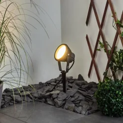 hofstein Borne lumineuse Sempach LED Noir, 1 lumière, Changeur de couleurs