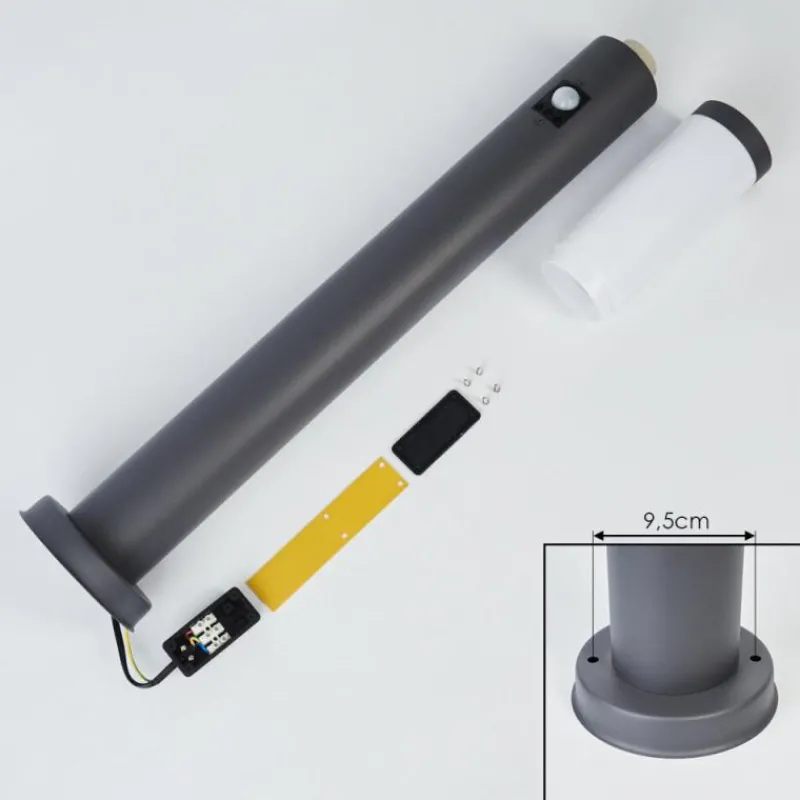 hofstein Borne lumineuse Sessa Anthracite, 1 lumière, Détecteur de mouvement