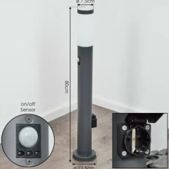 hofstein Borne lumineuse Sessa Anthracite, 1 lumière, Détecteur de mouvement