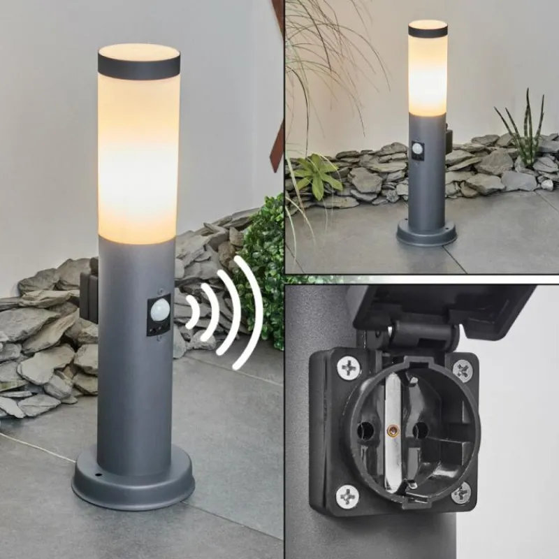 hofstein Borne lumineuse Sessa Anthracite, 1 lumière, Détecteur de mouvement