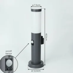 hofstein Borne lumineuse Sessa Anthracite, 1 lumière, Détecteur de mouvement