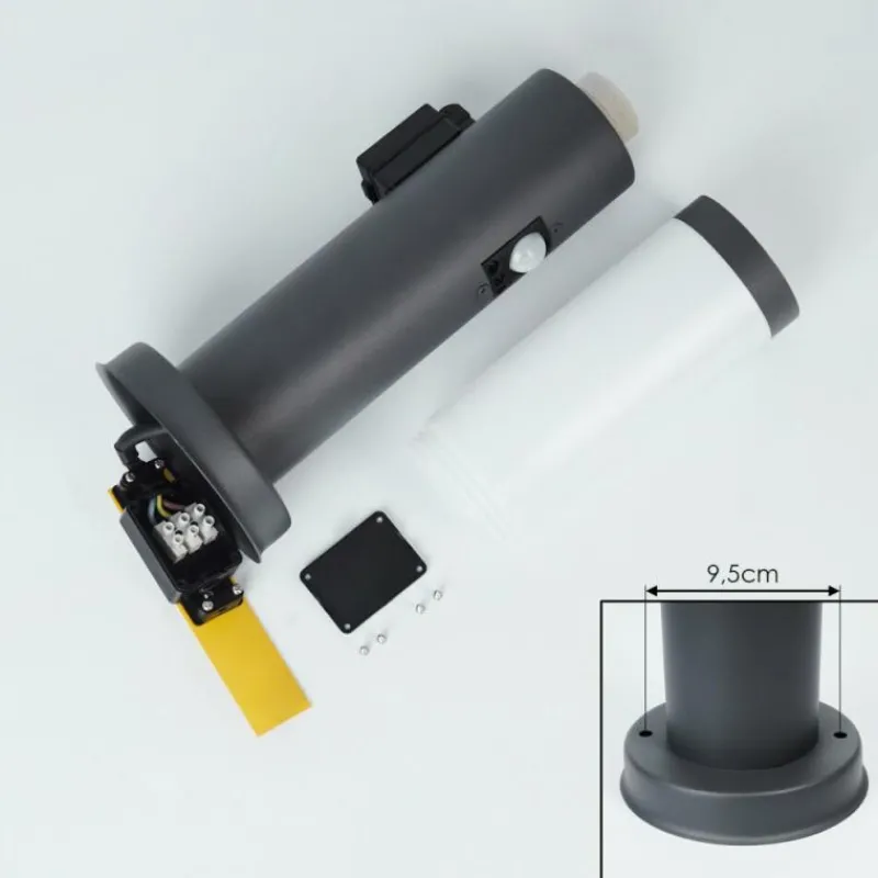 hofstein Borne lumineuse Sessa Anthracite, 1 lumière, Détecteur de mouvement